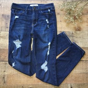 💫 HOLLISTER High-Waisted Distressed Skinny Jeans